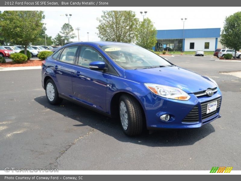 Blue Candy Metallic / Stone 2012 Ford Focus SE SFE Sedan