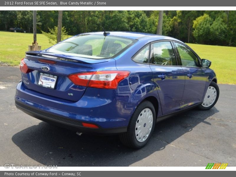 Blue Candy Metallic / Stone 2012 Ford Focus SE SFE Sedan