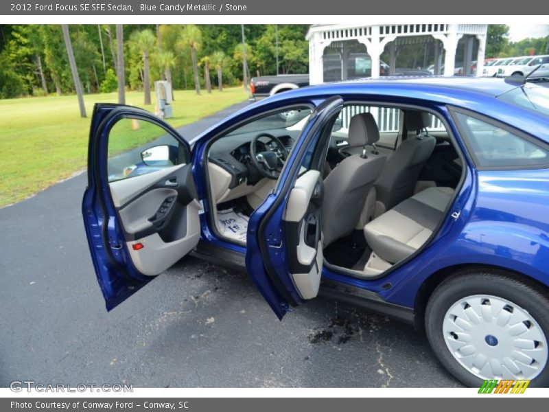 Blue Candy Metallic / Stone 2012 Ford Focus SE SFE Sedan