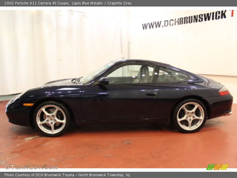 Lapis Blue Metallic / Graphite Grey 2003 Porsche 911 Carrera 4S Coupe