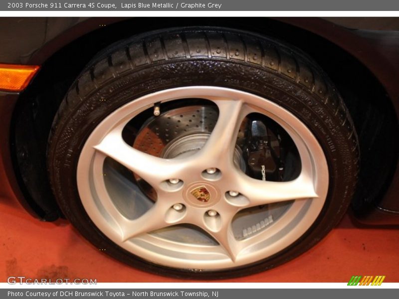 Lapis Blue Metallic / Graphite Grey 2003 Porsche 911 Carrera 4S Coupe