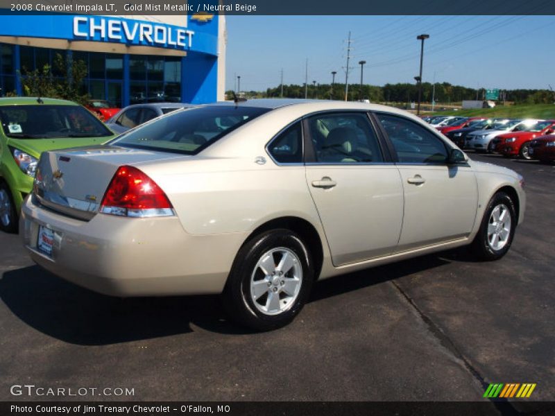 Gold Mist Metallic / Neutral Beige 2008 Chevrolet Impala LT