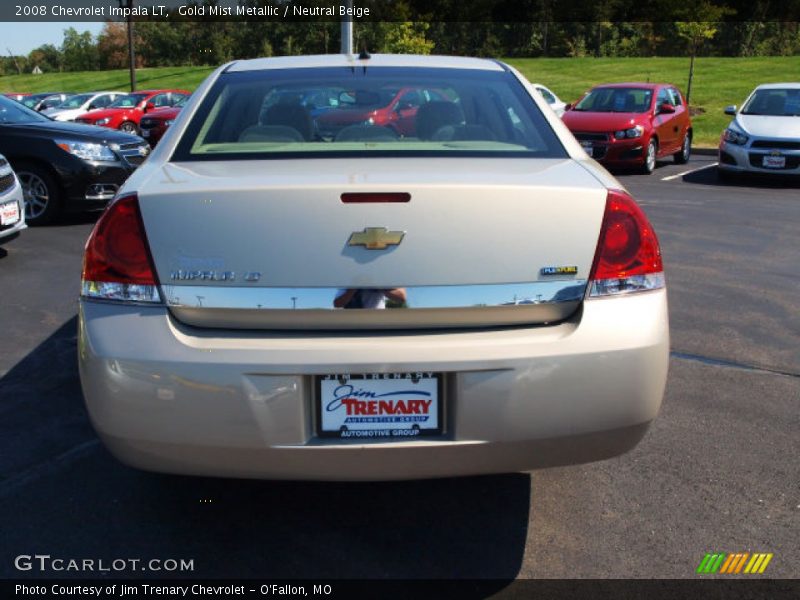 Gold Mist Metallic / Neutral Beige 2008 Chevrolet Impala LT