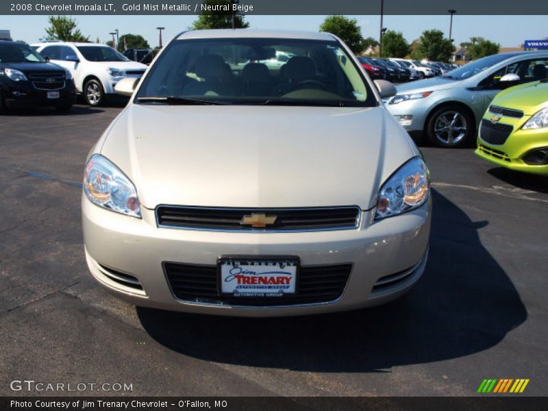Gold Mist Metallic / Neutral Beige 2008 Chevrolet Impala LT