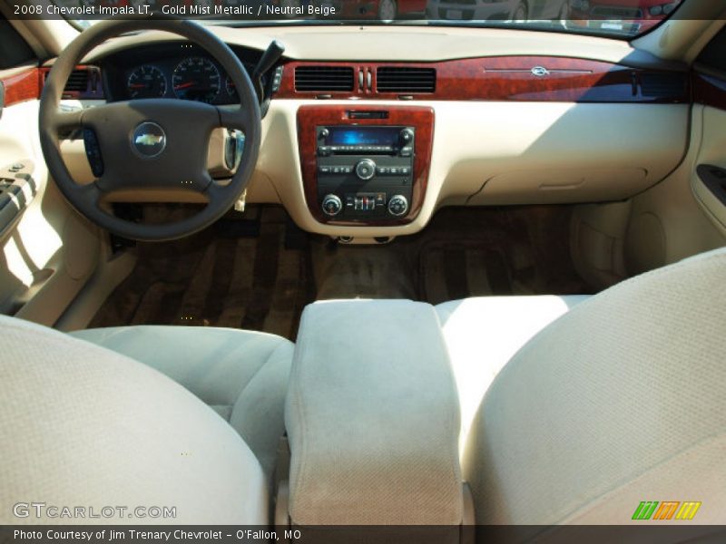 Gold Mist Metallic / Neutral Beige 2008 Chevrolet Impala LT