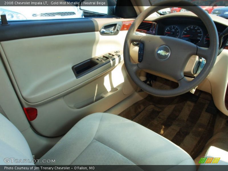 Gold Mist Metallic / Neutral Beige 2008 Chevrolet Impala LT