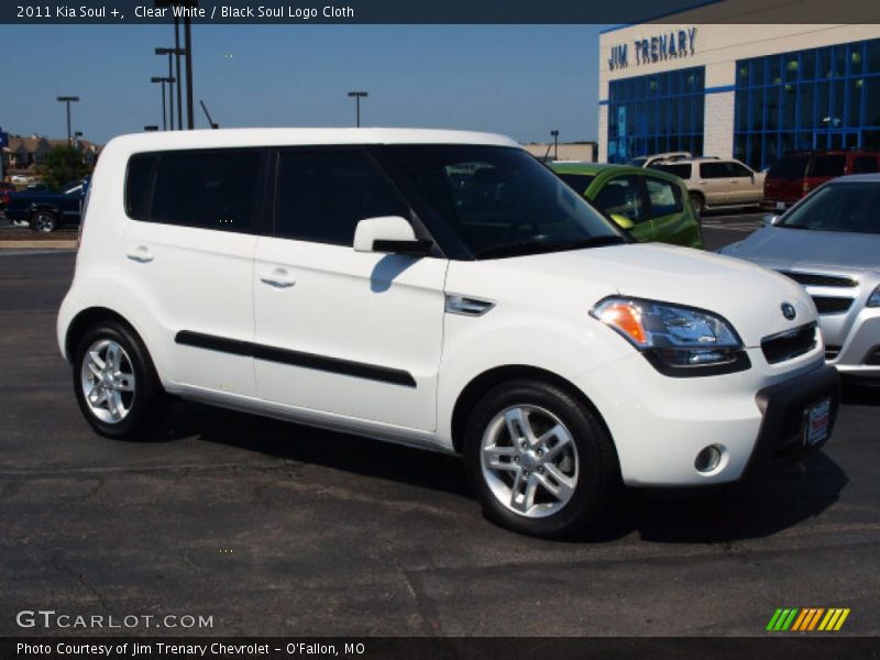 Clear White / Black Soul Logo Cloth 2011 Kia Soul +
