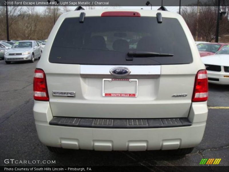 Light Sage Metallic / Charcoal 2008 Ford Escape Limited 4WD