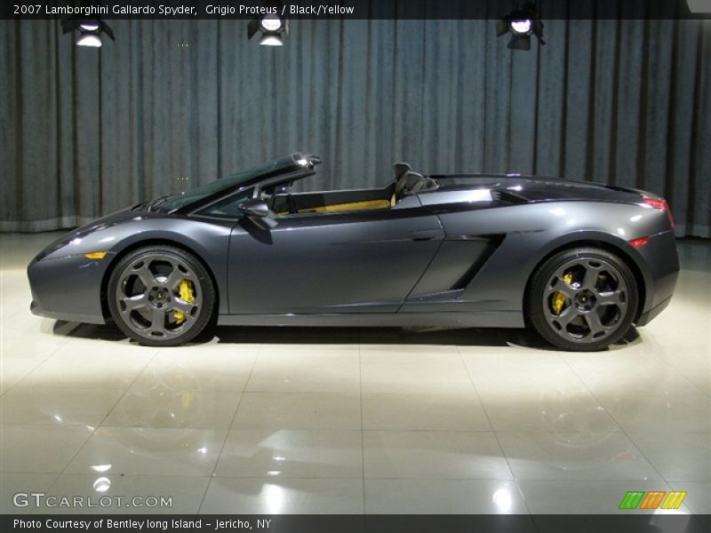 Grigio Proteus / Black/Yellow 2007 Lamborghini Gallardo Spyder
