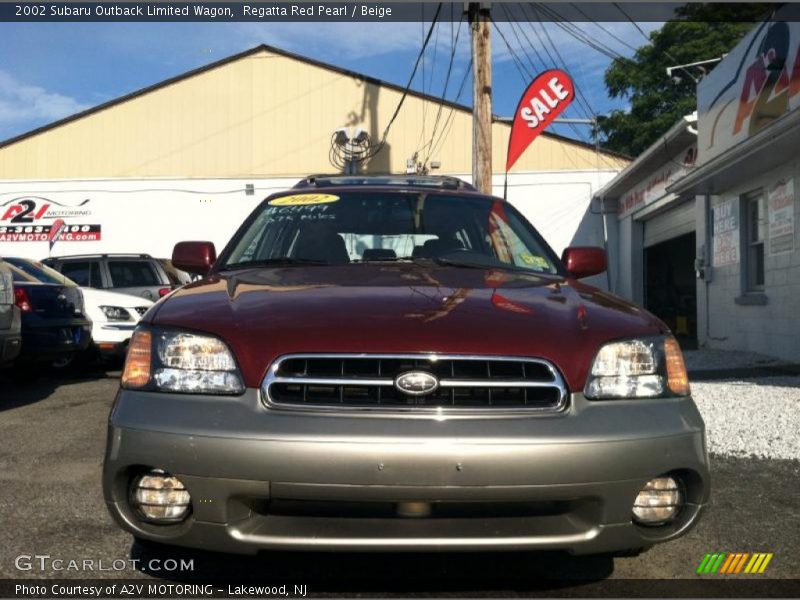 Regatta Red Pearl / Beige 2002 Subaru Outback Limited Wagon