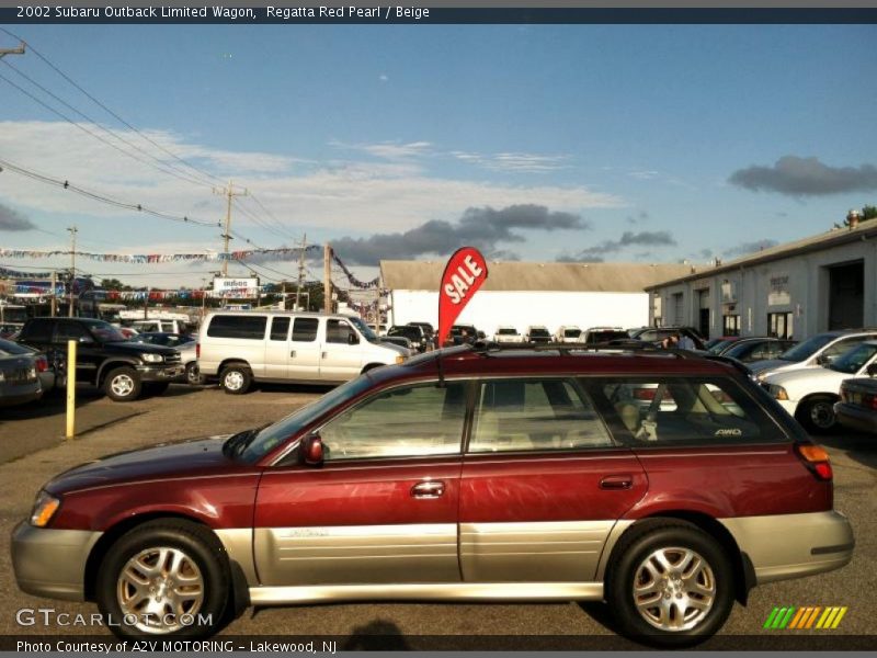 Regatta Red Pearl / Beige 2002 Subaru Outback Limited Wagon