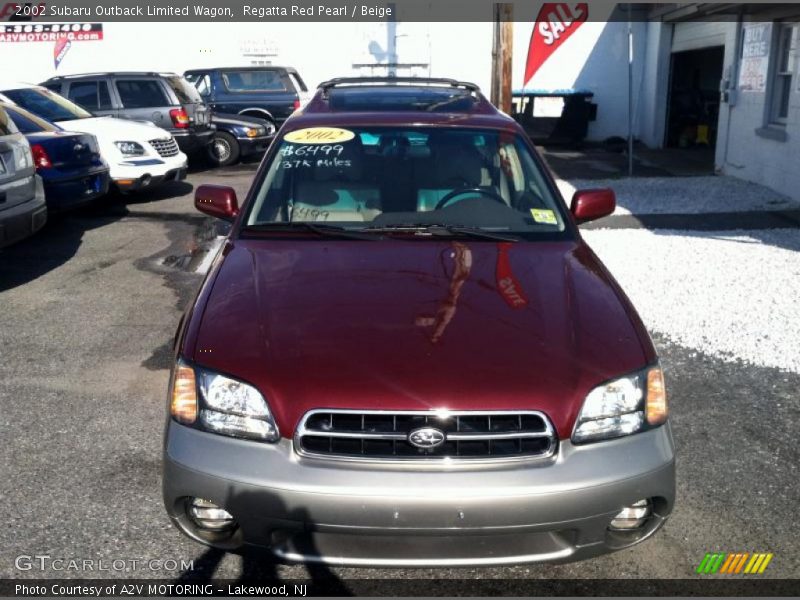 Regatta Red Pearl / Beige 2002 Subaru Outback Limited Wagon