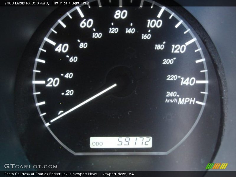 Flint Mica / Light Gray 2008 Lexus RX 350 AWD