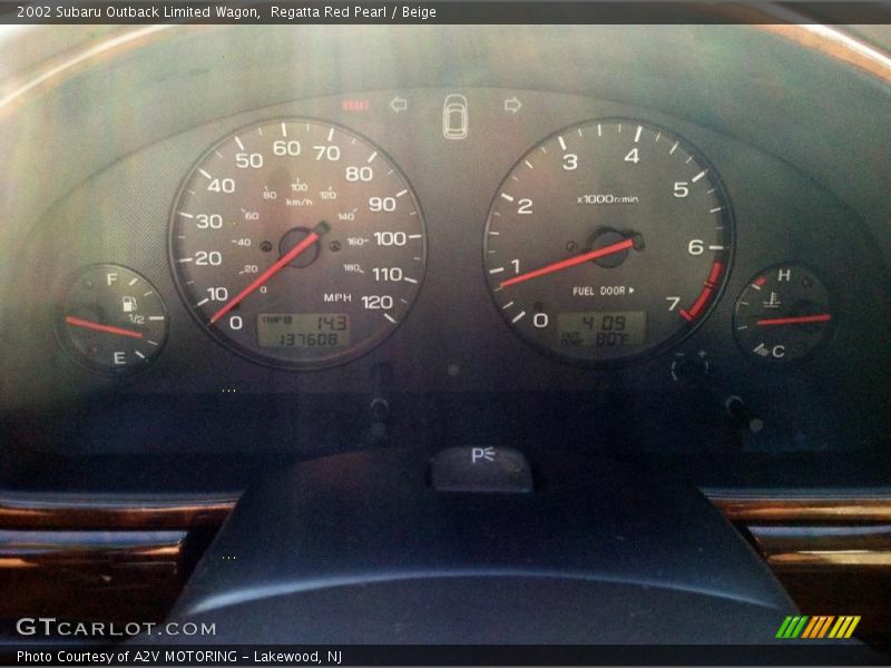 Regatta Red Pearl / Beige 2002 Subaru Outback Limited Wagon