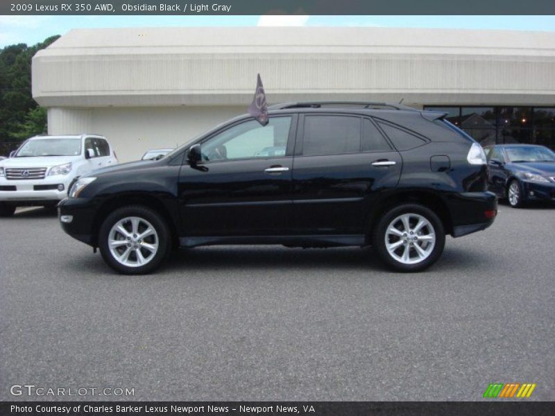 Obsidian Black / Light Gray 2009 Lexus RX 350 AWD