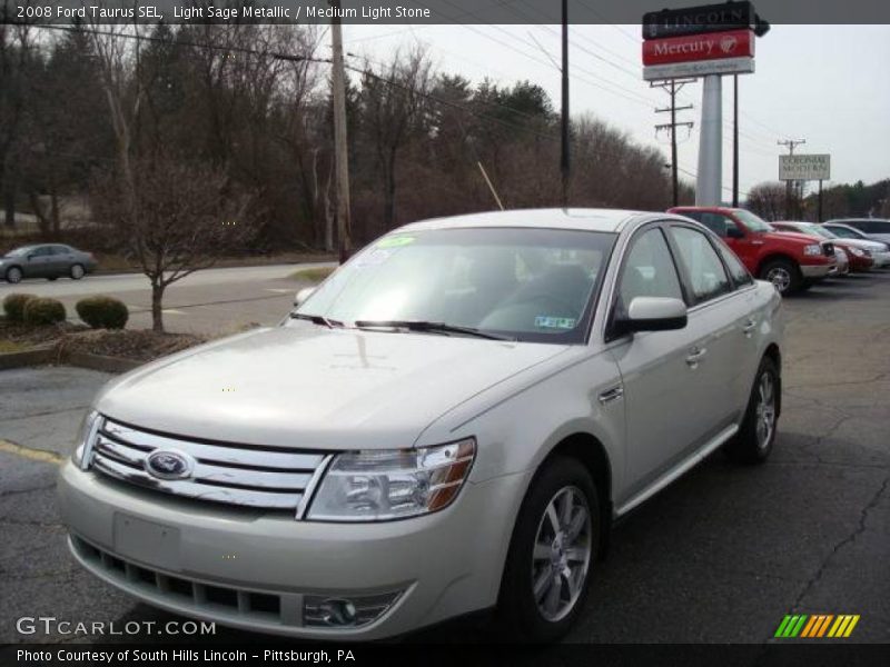 Light Sage Metallic / Medium Light Stone 2008 Ford Taurus SEL