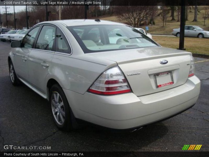 Light Sage Metallic / Medium Light Stone 2008 Ford Taurus SEL
