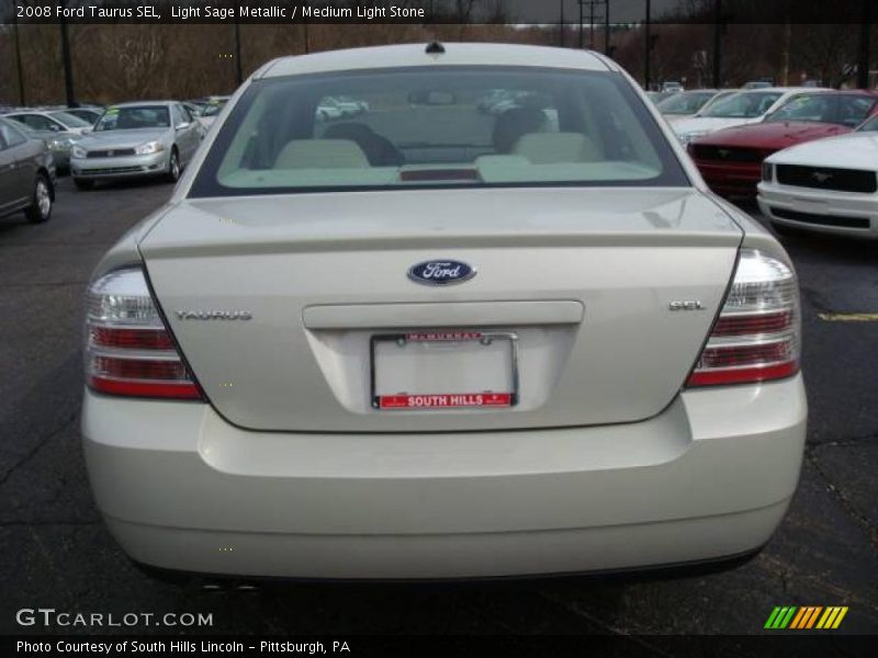 Light Sage Metallic / Medium Light Stone 2008 Ford Taurus SEL