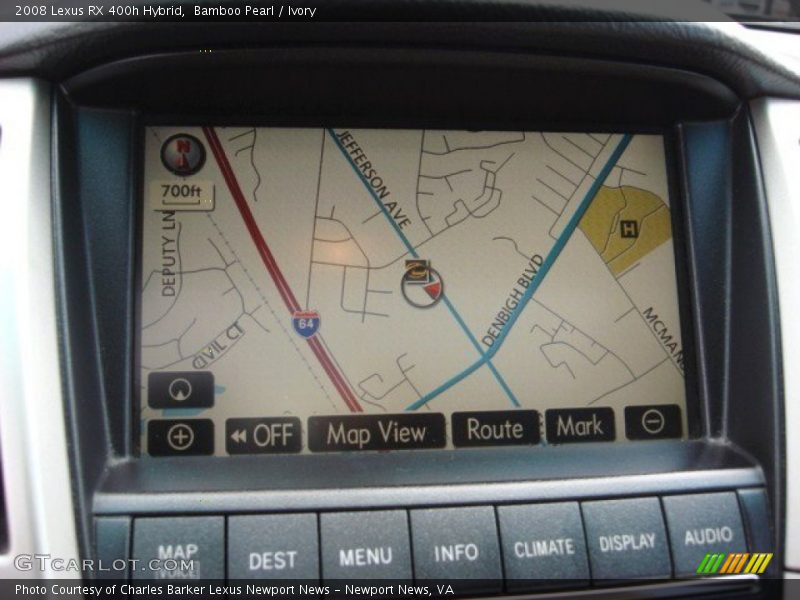 Navigation of 2008 RX 400h Hybrid