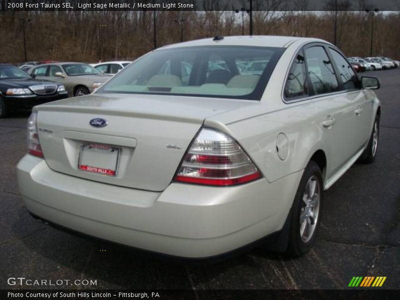 Light Sage Metallic / Medium Light Stone 2008 Ford Taurus SEL