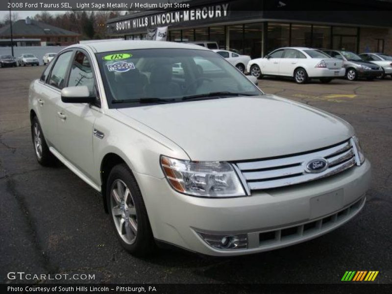 Light Sage Metallic / Medium Light Stone 2008 Ford Taurus SEL