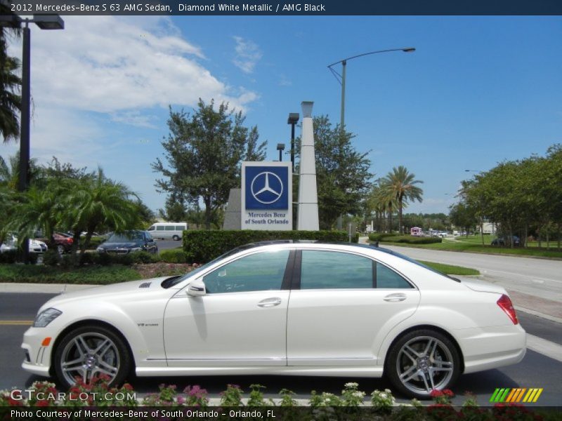 Diamond White Metallic / AMG Black 2012 Mercedes-Benz S 63 AMG Sedan