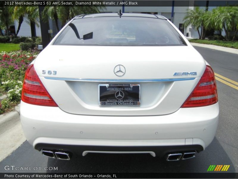 Diamond White Metallic / AMG Black 2012 Mercedes-Benz S 63 AMG Sedan