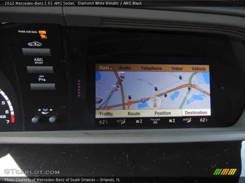 Navigation of 2012 S 63 AMG Sedan