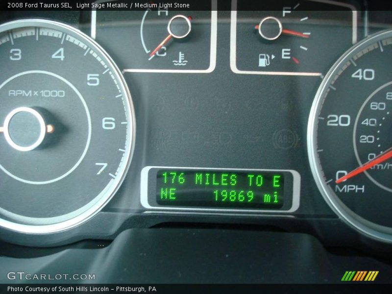 Light Sage Metallic / Medium Light Stone 2008 Ford Taurus SEL