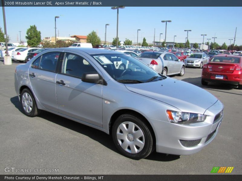 Apex Silver Metallic / Black 2008 Mitsubishi Lancer DE