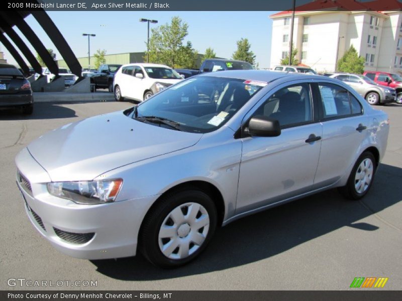 Apex Silver Metallic / Black 2008 Mitsubishi Lancer DE