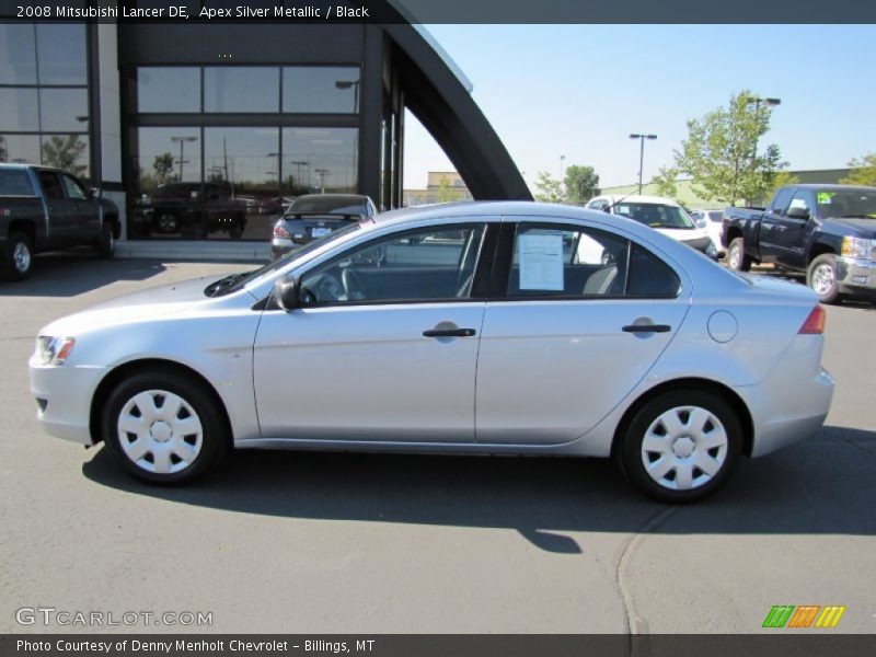 Apex Silver Metallic / Black 2008 Mitsubishi Lancer DE