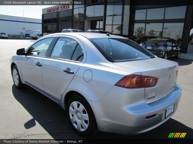 Apex Silver Metallic / Black 2008 Mitsubishi Lancer DE