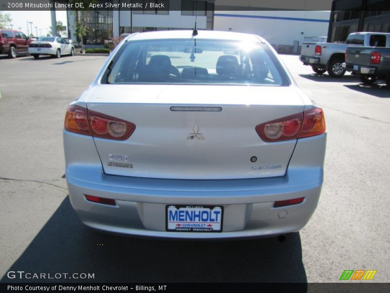 Apex Silver Metallic / Black 2008 Mitsubishi Lancer DE