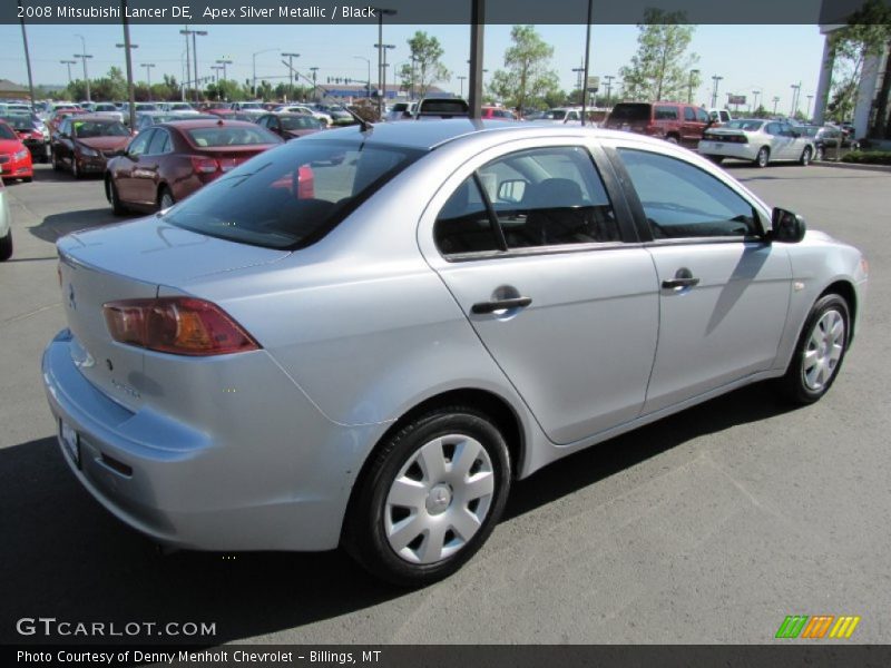 Apex Silver Metallic / Black 2008 Mitsubishi Lancer DE