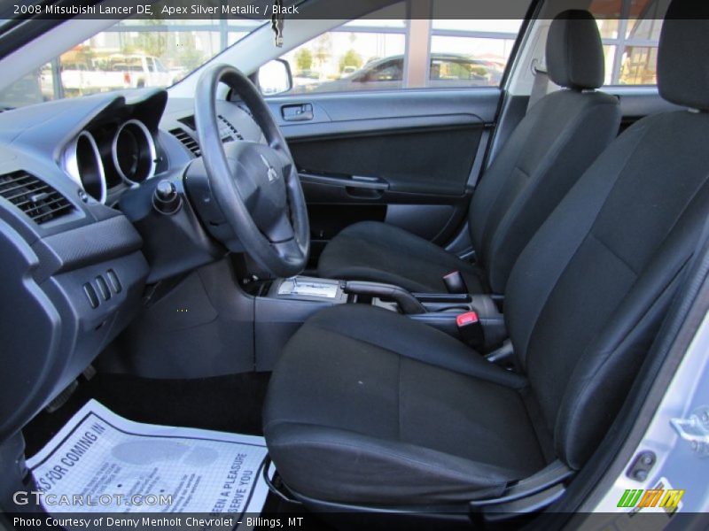 Apex Silver Metallic / Black 2008 Mitsubishi Lancer DE