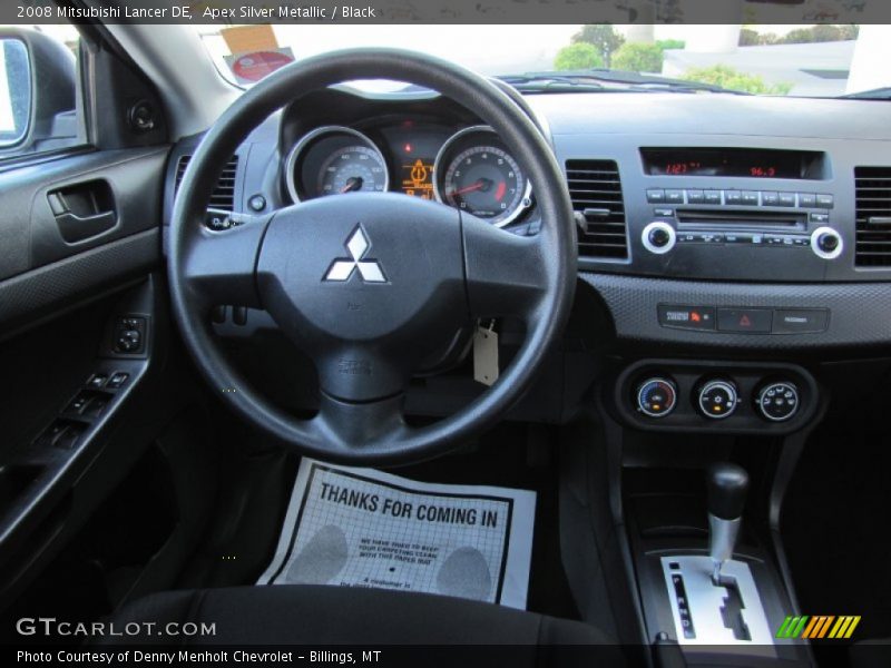 Apex Silver Metallic / Black 2008 Mitsubishi Lancer DE