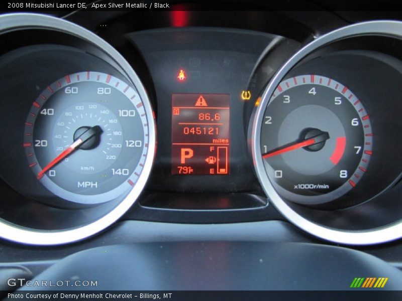 Apex Silver Metallic / Black 2008 Mitsubishi Lancer DE