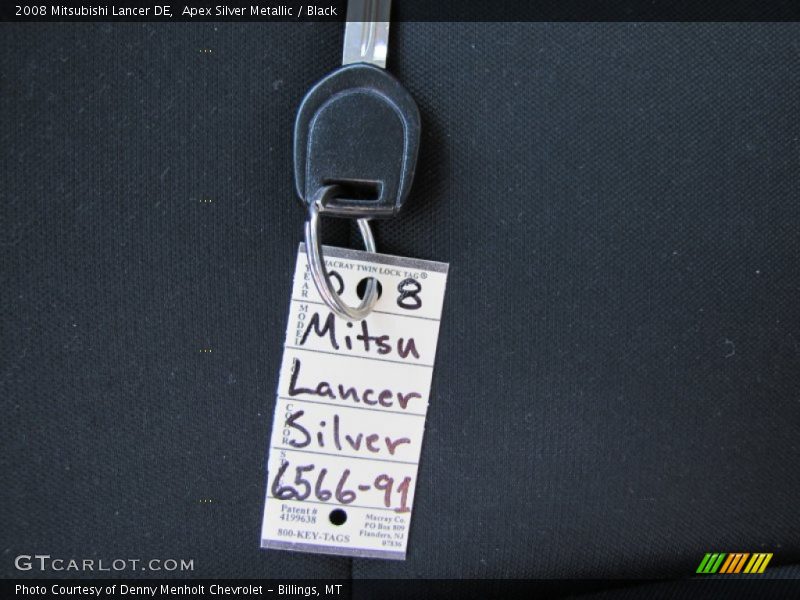 Apex Silver Metallic / Black 2008 Mitsubishi Lancer DE