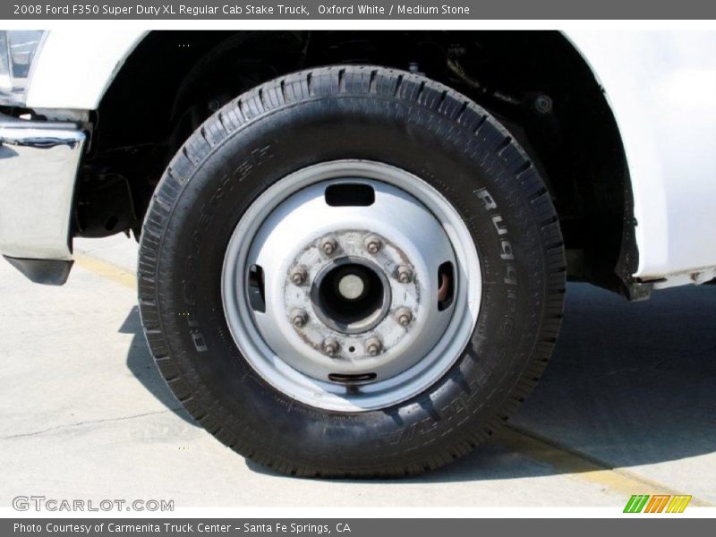 Oxford White / Medium Stone 2008 Ford F350 Super Duty XL Regular Cab Stake Truck