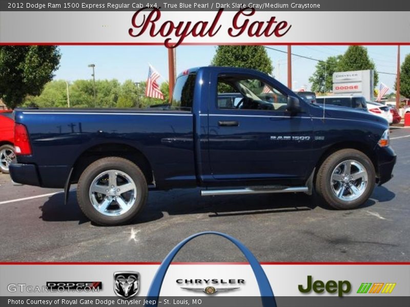 True Blue Pearl / Dark Slate Gray/Medium Graystone 2012 Dodge Ram 1500 Express Regular Cab 4x4