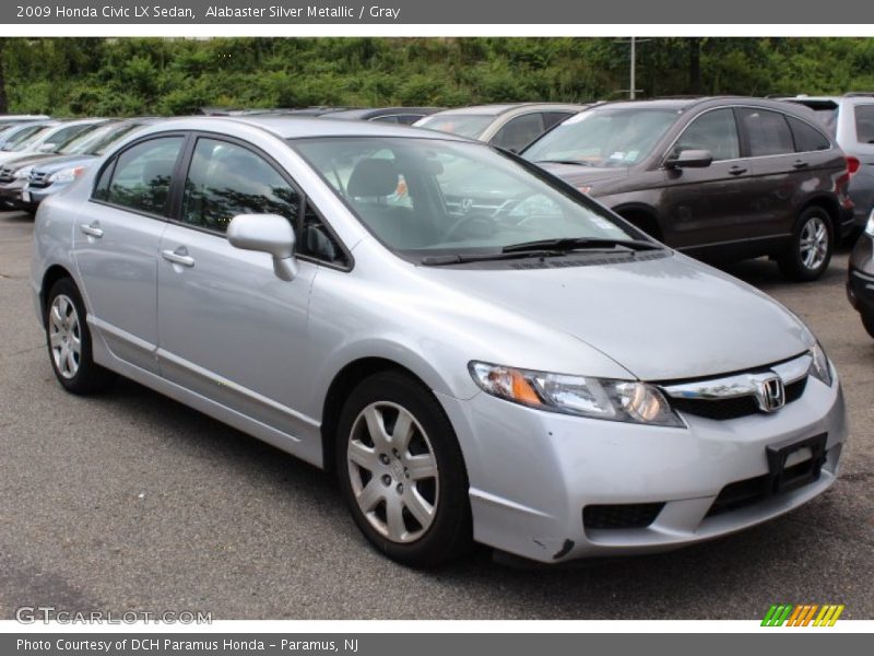 Alabaster Silver Metallic / Gray 2009 Honda Civic LX Sedan