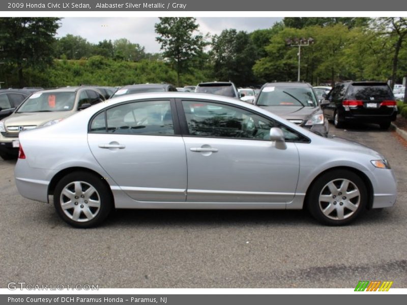 Alabaster Silver Metallic / Gray 2009 Honda Civic LX Sedan