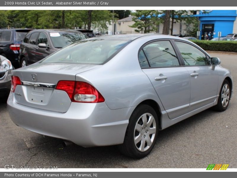 Alabaster Silver Metallic / Gray 2009 Honda Civic LX Sedan