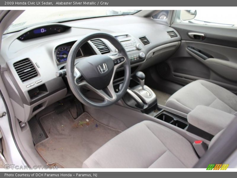 Alabaster Silver Metallic / Gray 2009 Honda Civic LX Sedan