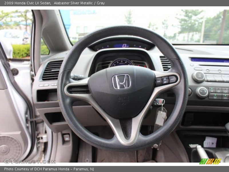 Alabaster Silver Metallic / Gray 2009 Honda Civic LX Sedan