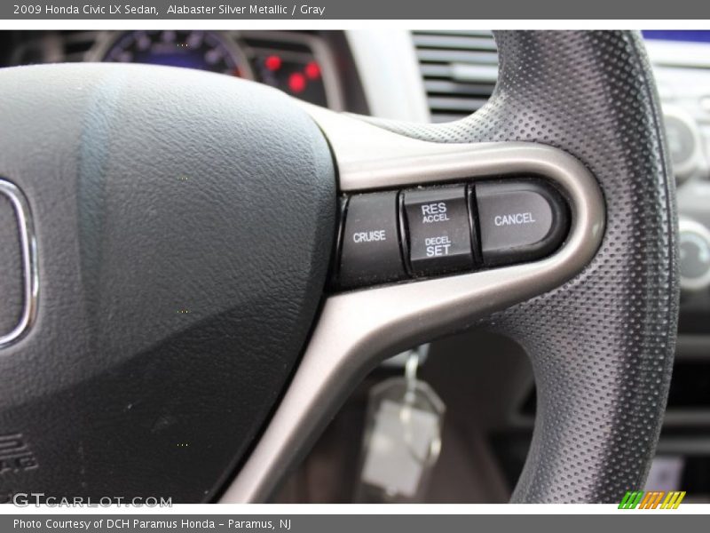 Alabaster Silver Metallic / Gray 2009 Honda Civic LX Sedan