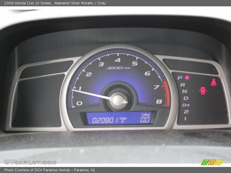 Alabaster Silver Metallic / Gray 2009 Honda Civic LX Sedan