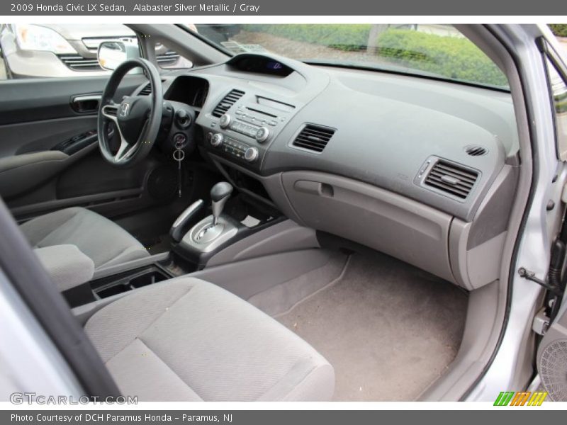 Alabaster Silver Metallic / Gray 2009 Honda Civic LX Sedan