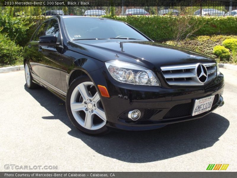 Black / Black 2010 Mercedes-Benz C 300 Sport